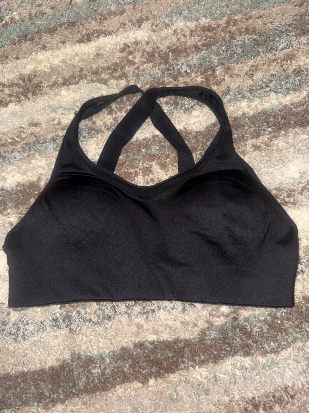 PINK Victoria's Secret Black Racerback Sports Bra